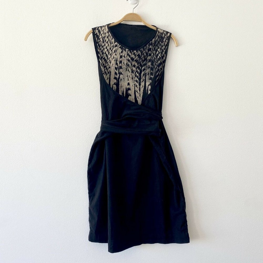 Uzi NYC Oxford Feather Dress One Size